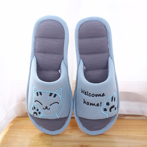 Welcome Home Cat Slippers