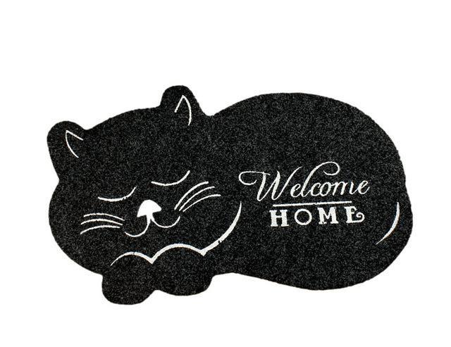 Cat Shape Welcome Home Floor Mat