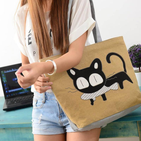 Canvas Cat Handbag - Catify.co