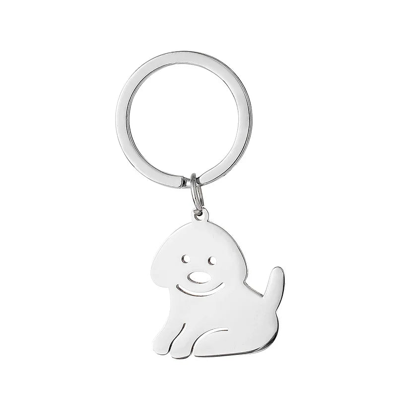 Double Cat Lover Keychain