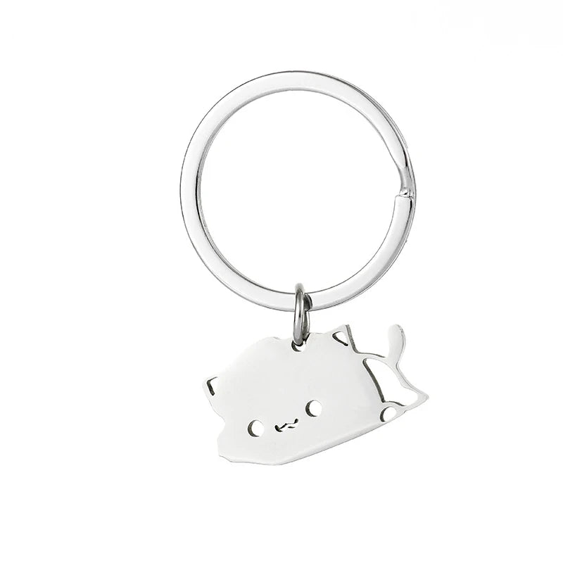 Double Cat Lover Keychain