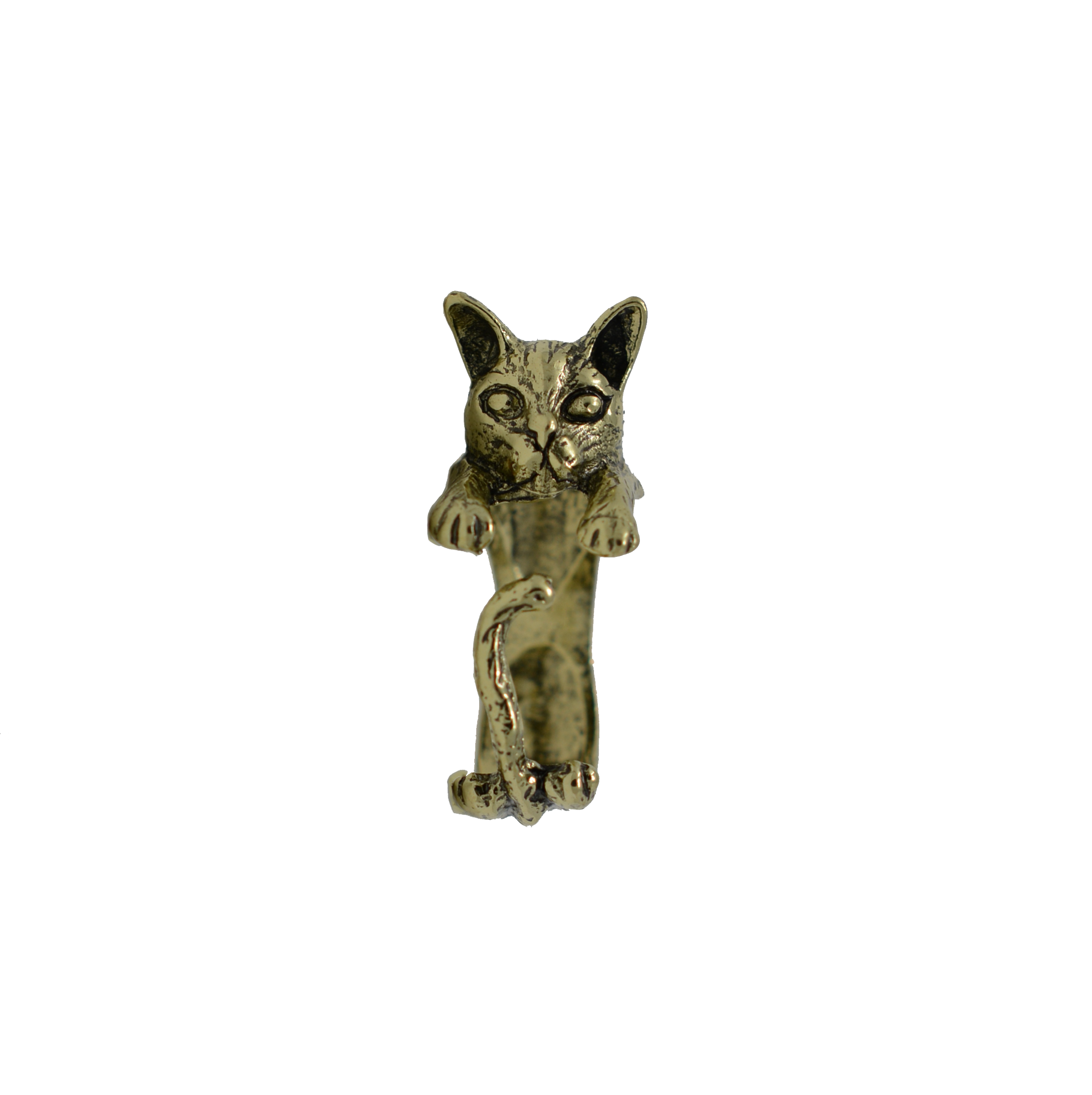 Vintage Style Cat-Figured Ring