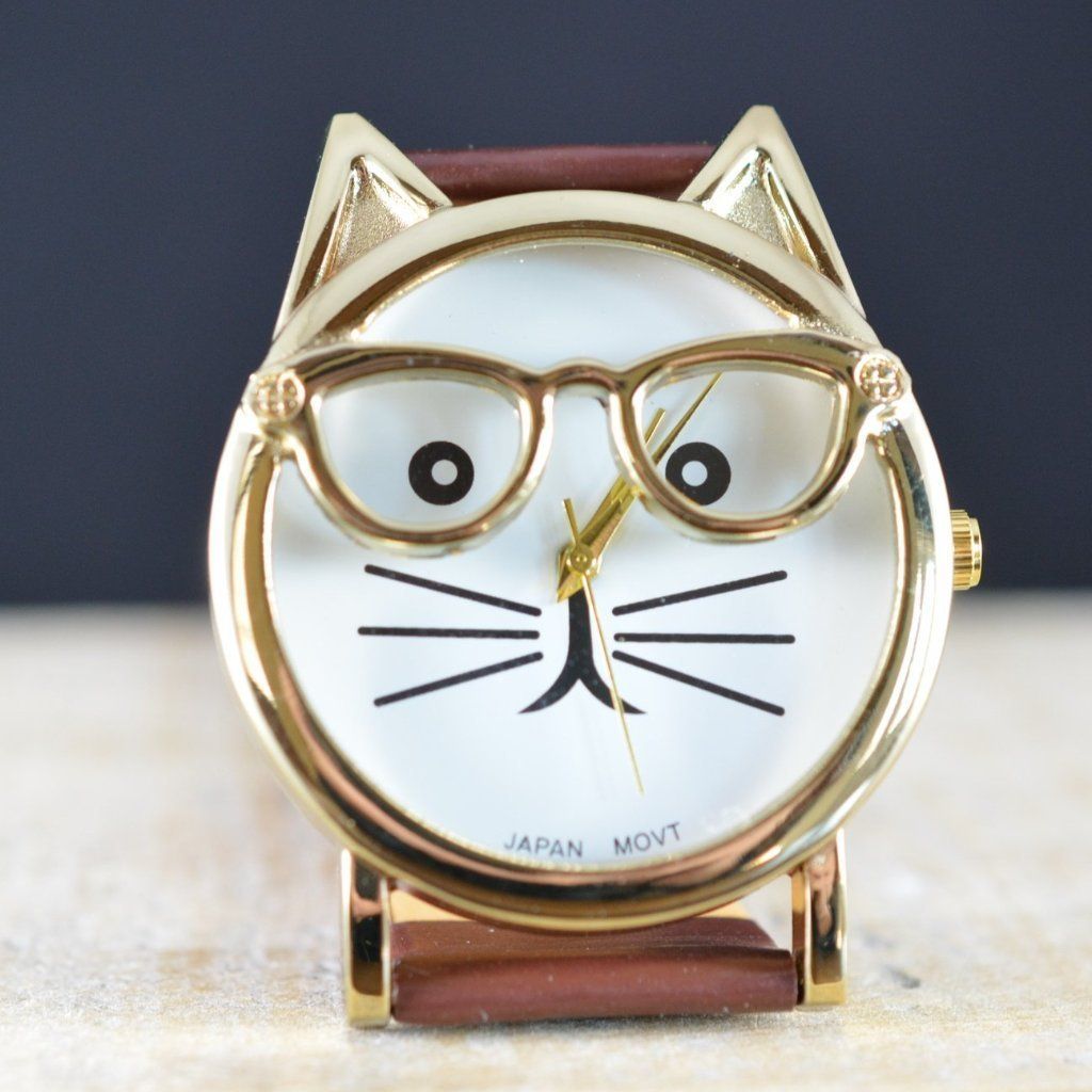 Cat With Glasses Wristwatch