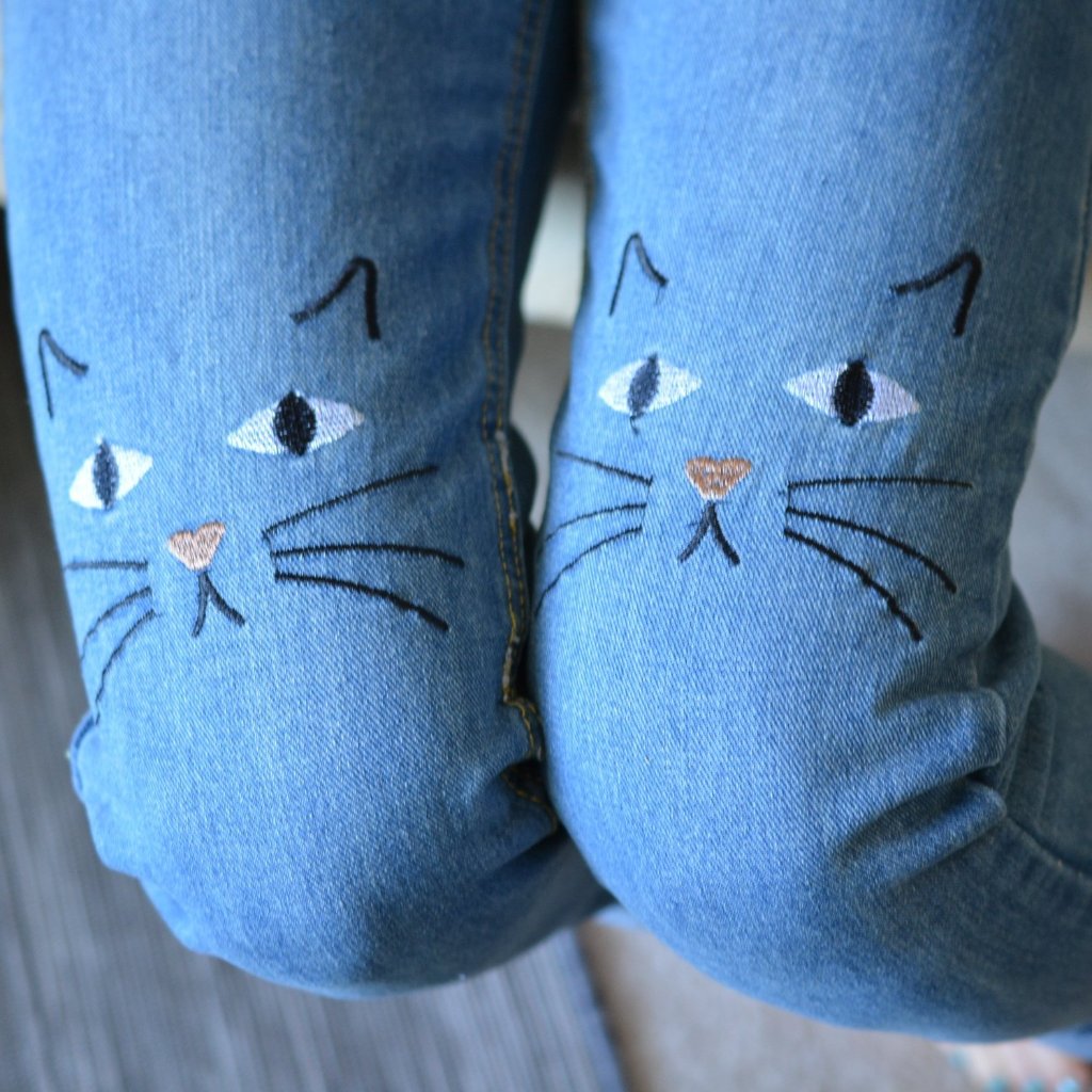 Cat Face Jeans