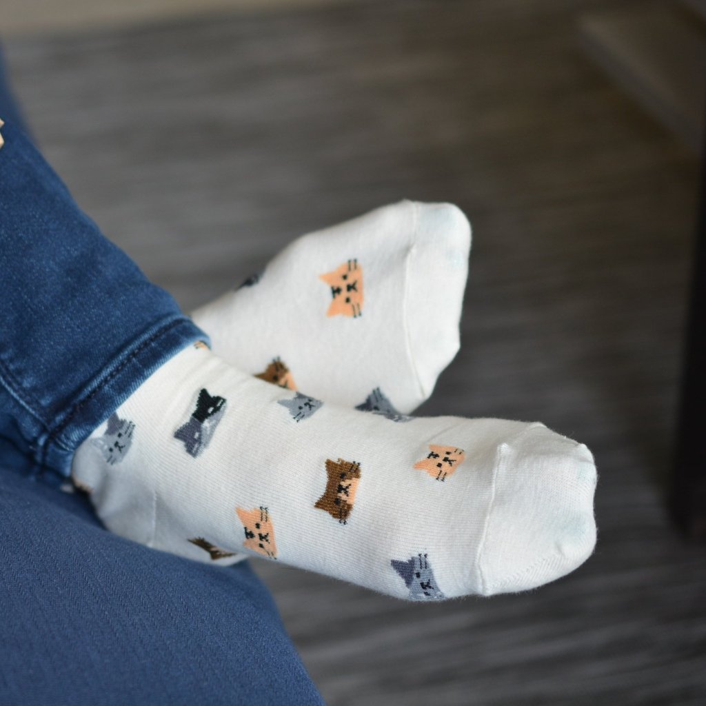 Unique Kitten Print Cotton Socks