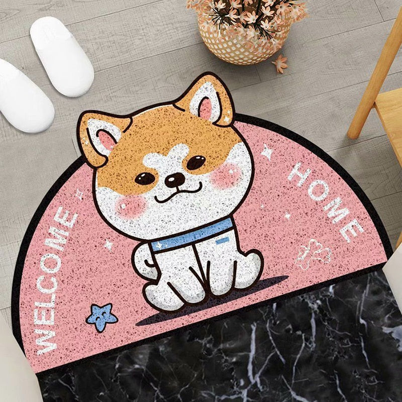 Crystal Velvet Door Mat Cartoon Kitten Indoor And Outdoor - Temu