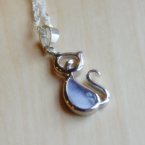 Opal Love Cat Pendant