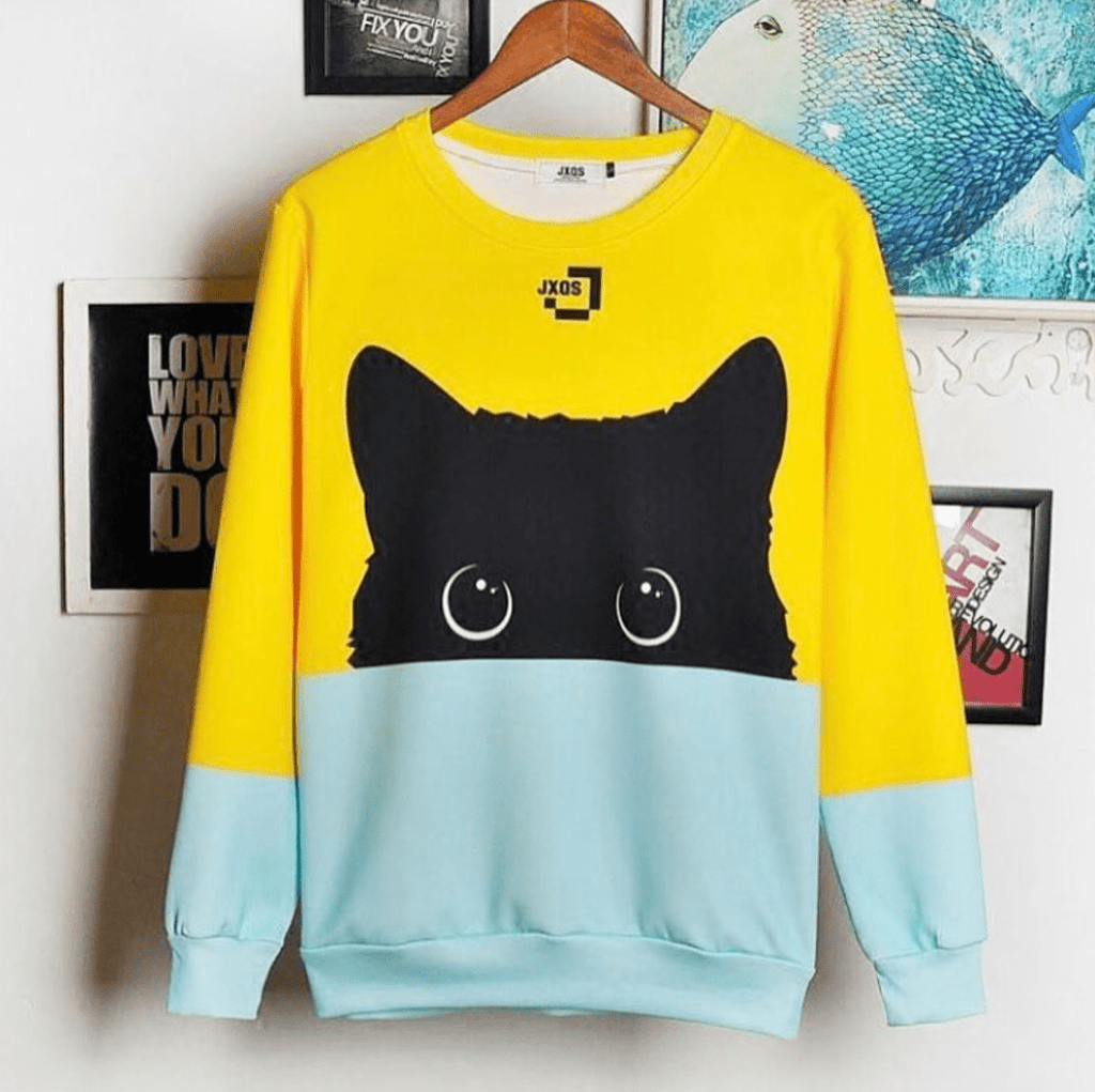 Cat sweatshirt cheap