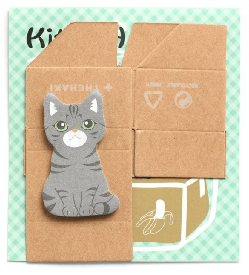 Grey Cat Sticky Notes