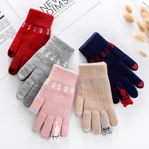 Winter Knitted Touchscreen Gloves