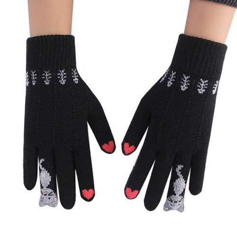 Winter Knitted Touchscreen Gloves