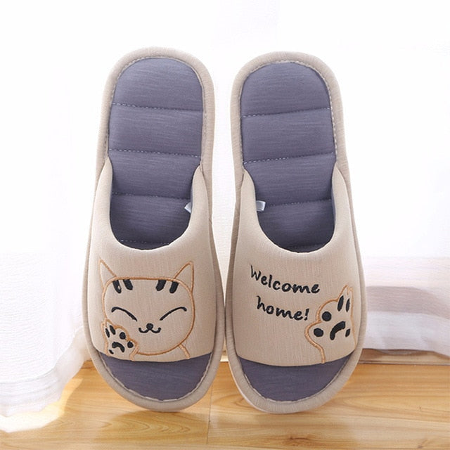 Welcome Home Cat Slippers