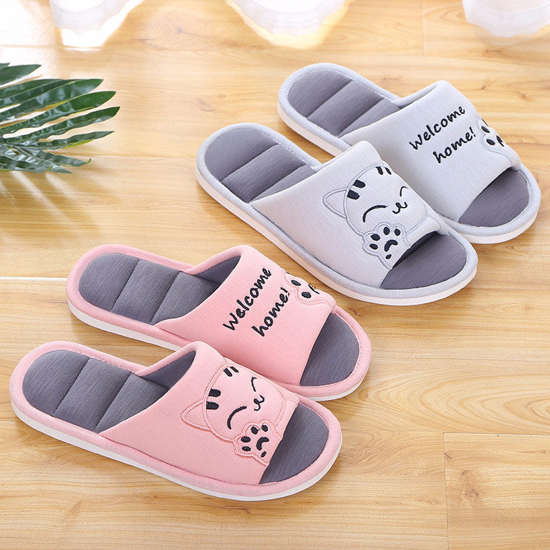 Welcome Home Cat Slippers