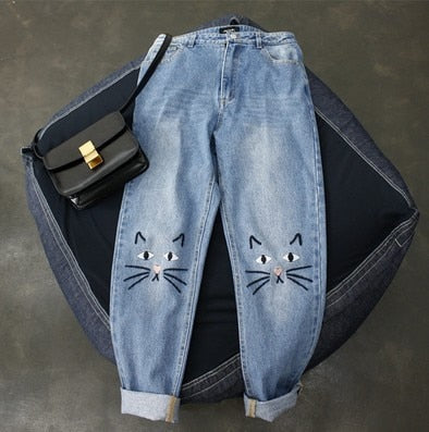 Cat Face Jeans