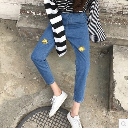 Cat Face Jeans