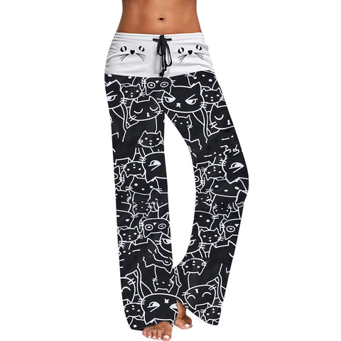 Casual Wide Leg Kitty Pants