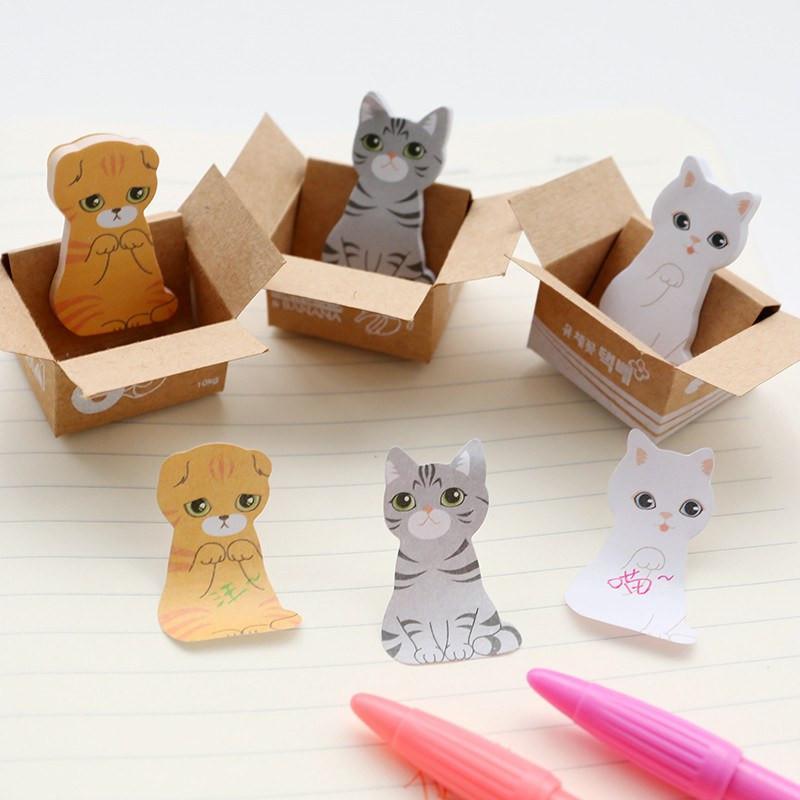 3D Cartoonish Cat Sticky Notes - Catify.co