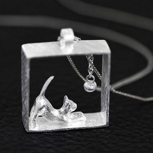 Cat-in-a-box Silver Color 