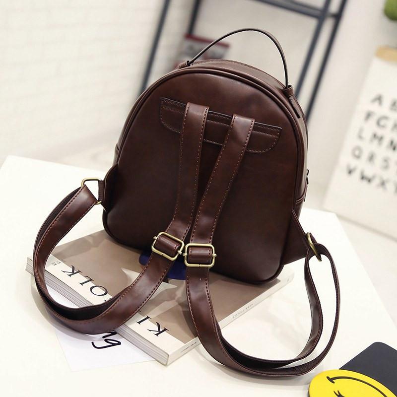 Cat Whiskers Backpack - Back View Brown Color