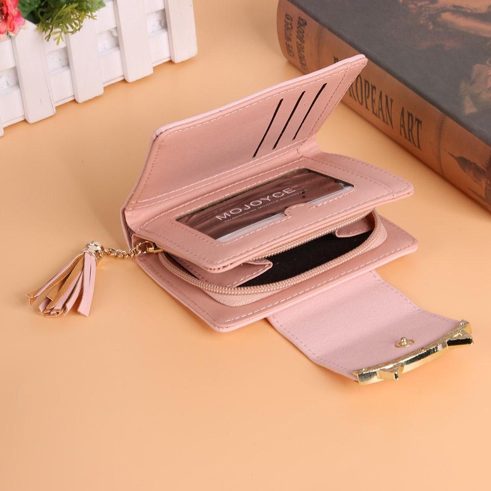 Pink Cat Ear Leather wallet on desk - Catify.co