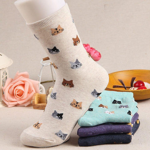 Kitten Socks modeled with variations 