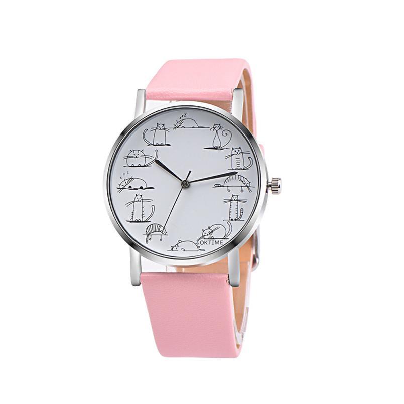 Casual Kitty Time Wristwatch