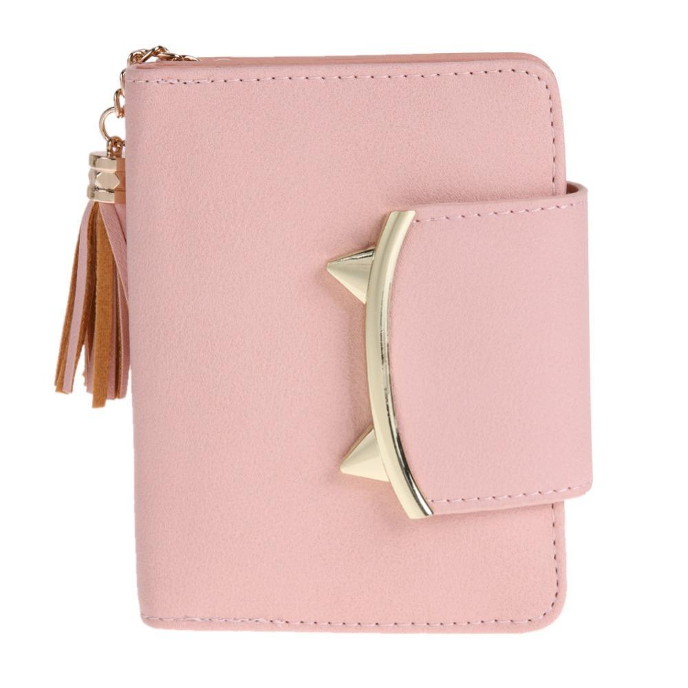 Pink Cat Ear Leather Wallet