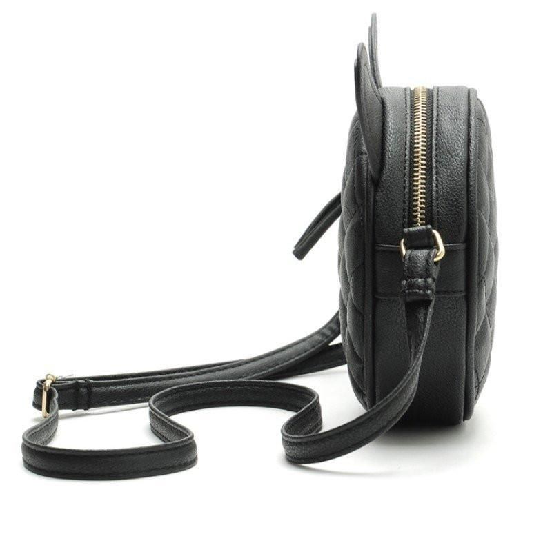 Mini Leather Messenger Bag With Cat Ears Catify