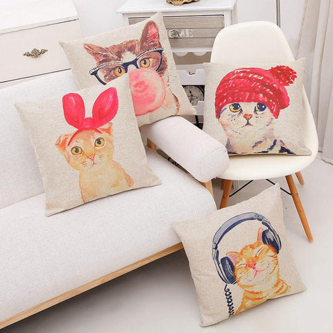 Vintage Cat Cushion Covers