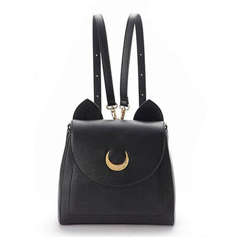 Moon Cat Bag with Ears front view