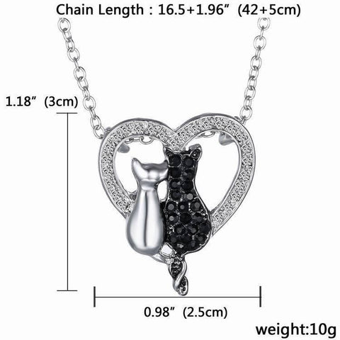 Cat Couple Necklace