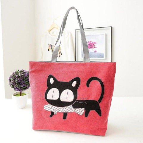 Canvas Cat Handbag